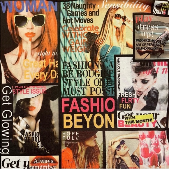 VINTAGE Y2K 90s Photo Print Magazine Collage Mesh Top high fashion retro - Picture 6 of 10